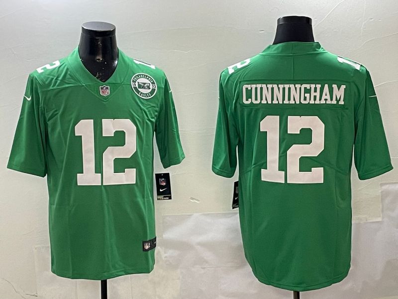 Men Philadelphia Eagles #12 Cunningham Green 2025 Nike Limited NFL Jersey style 3